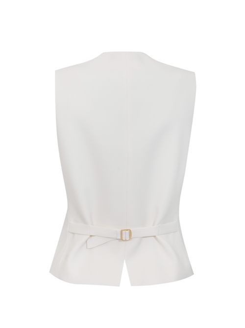 Gilet MSTMADIA in crepe di lana Bianco MAX MARA STUDIO | 2616151011600010